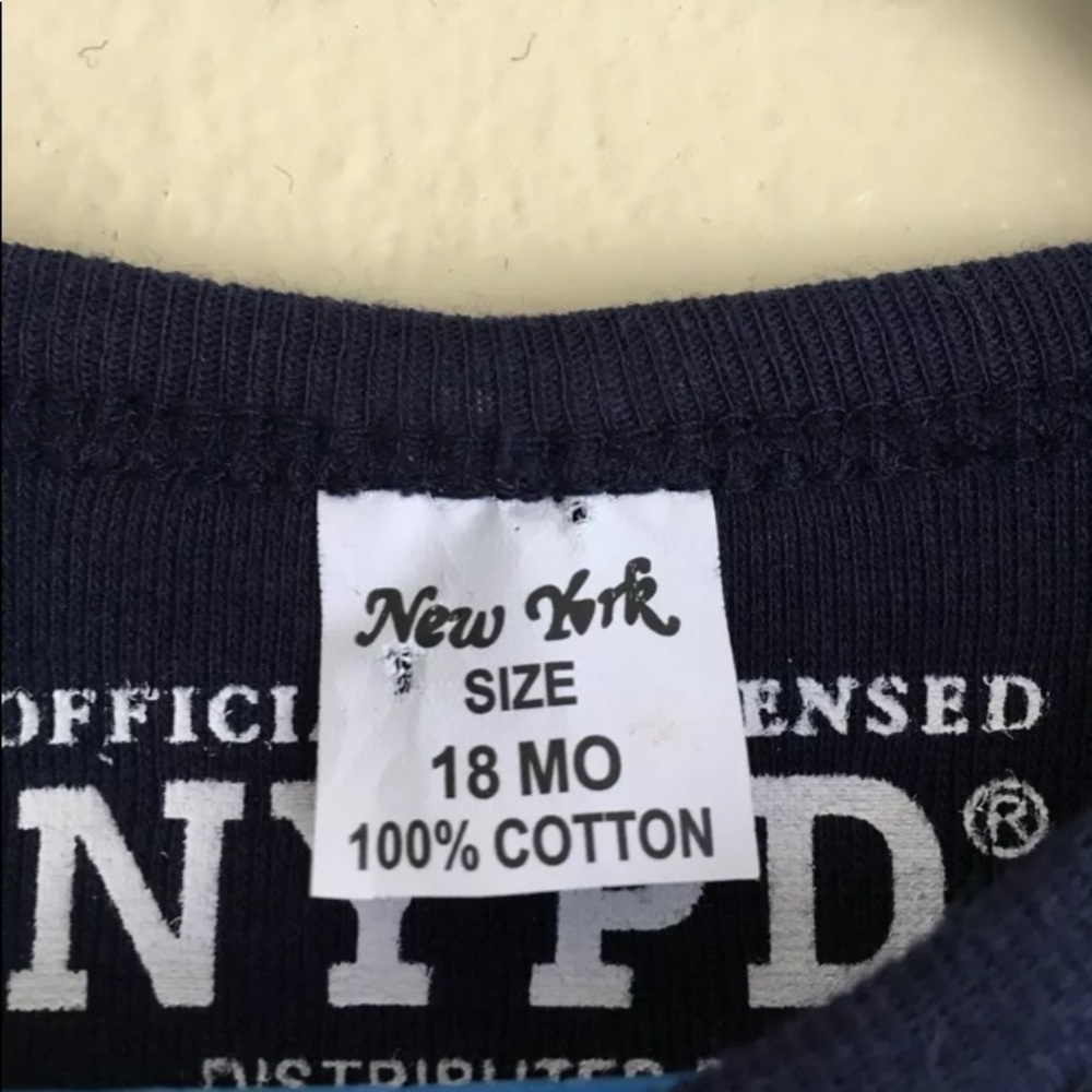 NYPD Baby Romper New York Police Dept Logo Navy - Picture 4 of 5